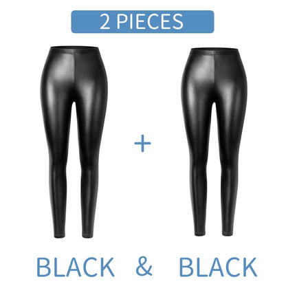 PU Faux Leather Legging Sexy Thin Black Women Leggings New Fashion Stretchy Fitness Casual Pants Warm Waterproof Skinny Push Up